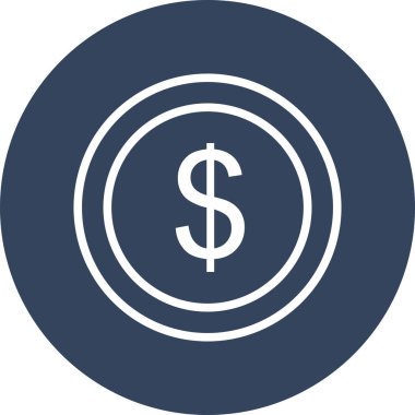 Bozuk para simgesi soyut arkaplanda izole edildi