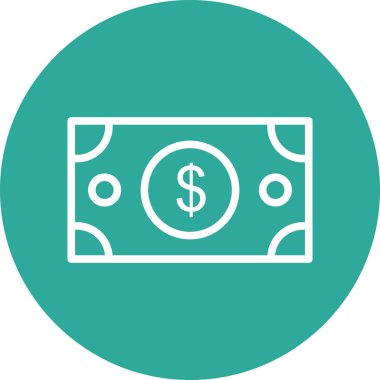 Soyut arkaplanda dolar simgesi izole edildi