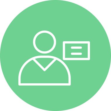 Soyut arkaplanda izole edilmiş kişi simgesi