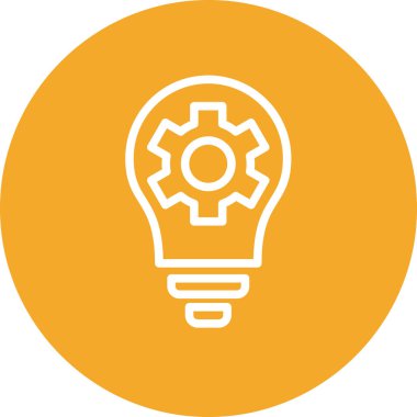 Yaratıcı Ampul simgesi soyut arkaplanda izole edildi