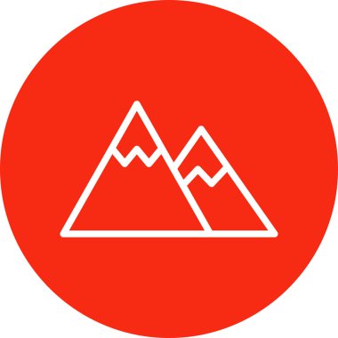  Soyut arkaplanda dağ simgesi izole edildi