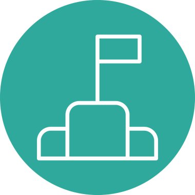 Soyut arkaplanda bayrak simgesi izole edildi