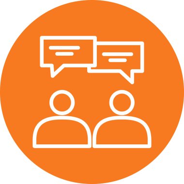 Sohbet simgesi soyut arkaplanda izole edildi