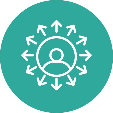 Soyut arkaplanda kullanıcı simgesi izole edildi