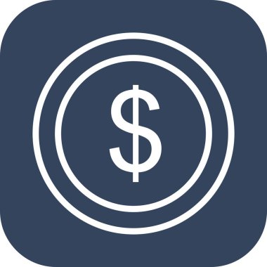 Bozuk para simgesi soyut arkaplanda izole edildi