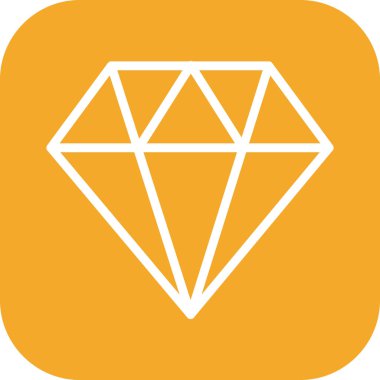 Soyut arkaplanda elmas simgesi izole edildi