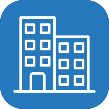 Ofis simgesi soyut arkaplanda izole edildi