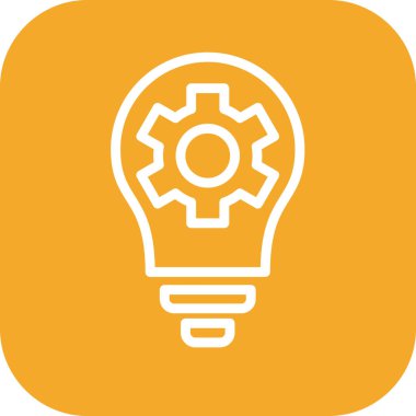 Yaratıcı Ampul simgesi soyut arkaplanda izole edildi