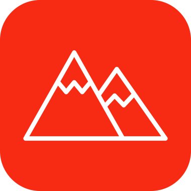  Soyut arkaplanda dağ simgesi izole edildi