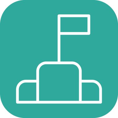 Soyut arkaplanda bayrak simgesi izole edildi