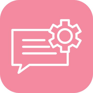 Sohbet ayarlama simgesi soyut arkaplanda izole edildi