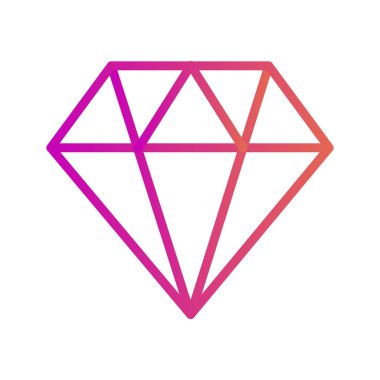 Soyut arkaplanda elmas simgesi izole edildi