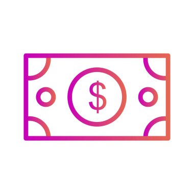 Soyut arkaplanda dolar simgesi izole edildi