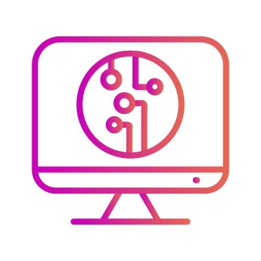 Lcd simgesi soyut arkaplanda izole edildi