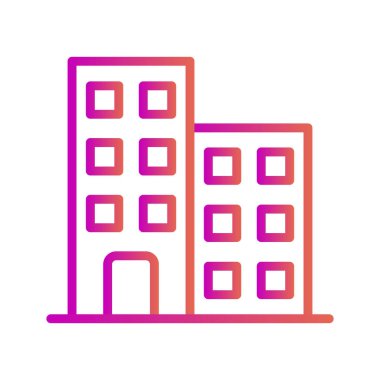 Ofis simgesi soyut arkaplanda izole edildi