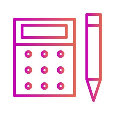 Soyut arkaplanda hesaplayıcı simgesi izole edildi