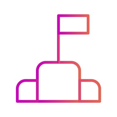 Soyut arkaplanda bayrak simgesi izole edildi