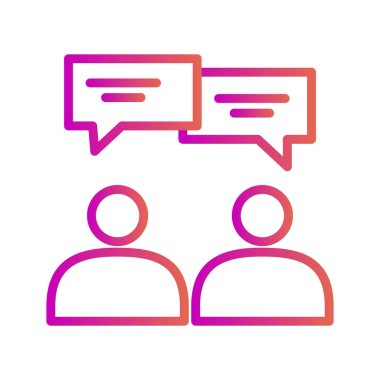 Sohbet simgesi soyut arkaplanda izole edildi