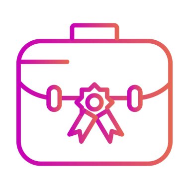 Evrak çantası simgesi soyut arkaplanda izole edildi