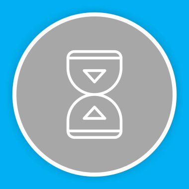 Soyut arkaplanda kum saati simgesi izole edildi 