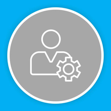 Soyut arkaplanda izole edilmiş bir simge düşünme