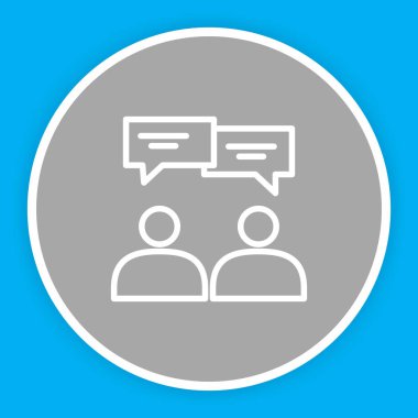 Sohbet simgesi soyut arkaplanda izole edildi