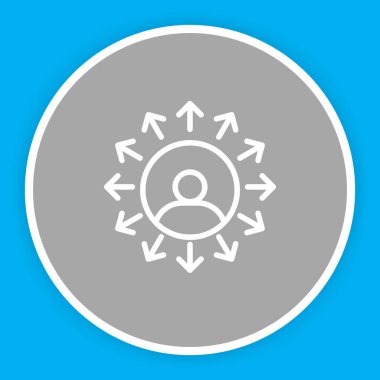 Soyut arkaplanda kullanıcı simgesi izole edildi