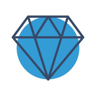 Soyut arkaplanda elmas simgesi izole edildi