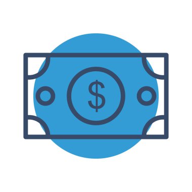 Soyut arkaplanda dolar simgesi izole edildi