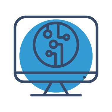 Lcd simgesi soyut arkaplanda izole edildi