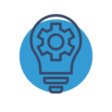 Yaratıcı Ampul simgesi soyut arkaplanda izole edildi