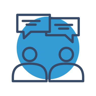 Sohbet simgesi soyut arkaplanda izole edildi