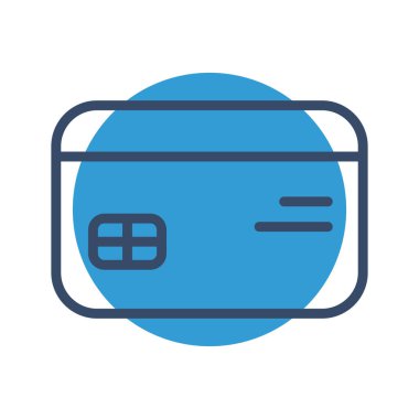 Soyut arkaplanda kredi kartı simgesi izole edildi