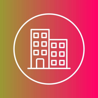 Ofis simgesi soyut arkaplanda izole edildi