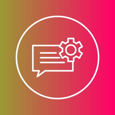 Sohbet ayarlama simgesi soyut arkaplanda izole edildi