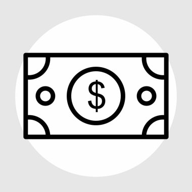 Soyut arkaplanda dolar simgesi izole edildi