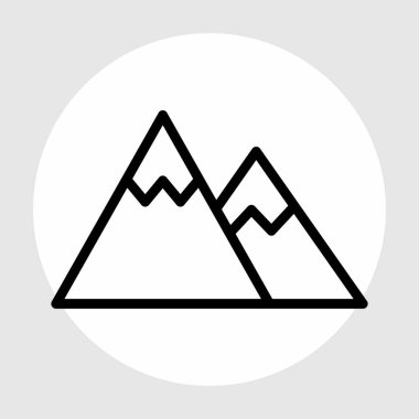  Soyut arkaplanda dağ simgesi izole edildi