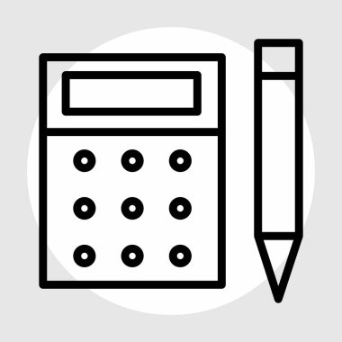 Soyut arkaplanda hesaplayıcı simgesi izole edildi