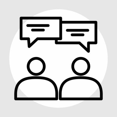 Sohbet simgesi soyut arkaplanda izole edildi