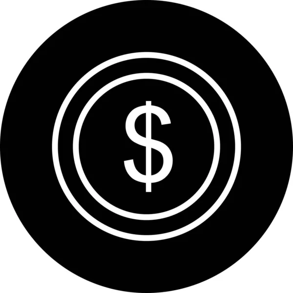 Ícone de moeda isolado em fundo abstrato — Vetor de Stock