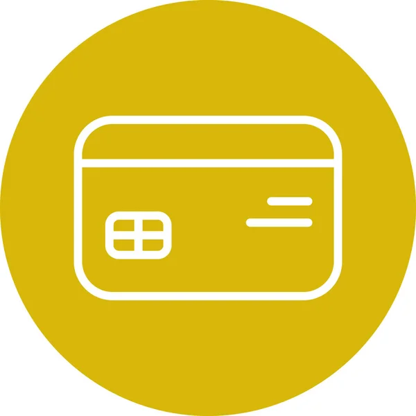 Creditcard pictogram geïsoleerd op abstracte achtergrond — Stockvector