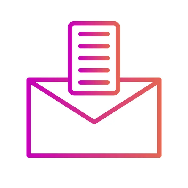 Icône de courrier isolé sur fond abstrait — Image vectorielle