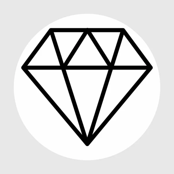Icône diamant isolé sur fond abstrait — Image vectorielle