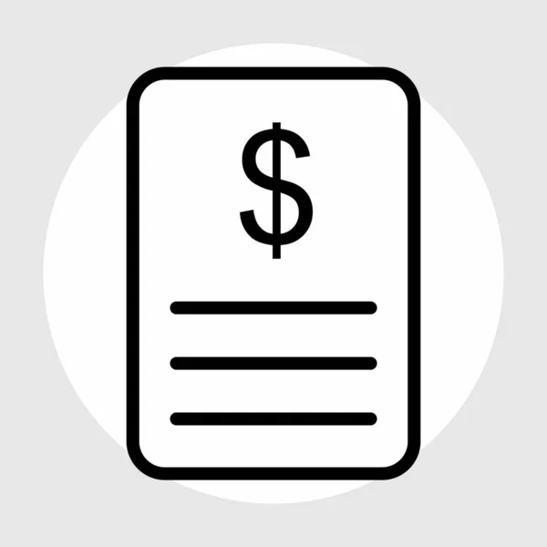 Dollar Document icon isolated on abstract background — ストックベクタ