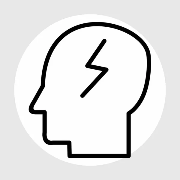 Working mind icon isolated on abstract background — ストックベクタ