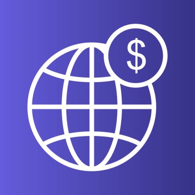 Dünya Para Birimi simgesi soyut arkaplanda izole edildi