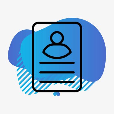 Profil simgesi soyut arkaplanda izole edildi