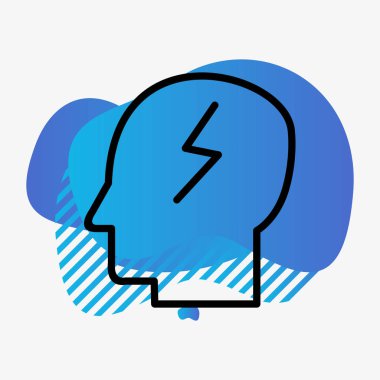 soyut arkaplanda çalışan zihin simgesi izole edildi