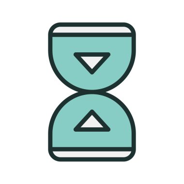 Soyut arkaplanda kum saati simgesi izole edildi 