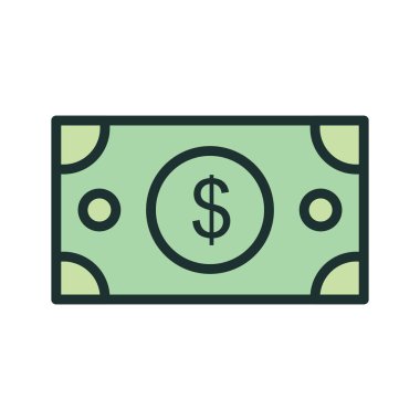 Soyut arkaplanda dolar simgesi izole edildi